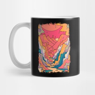 Vibrant mountain trail Mug